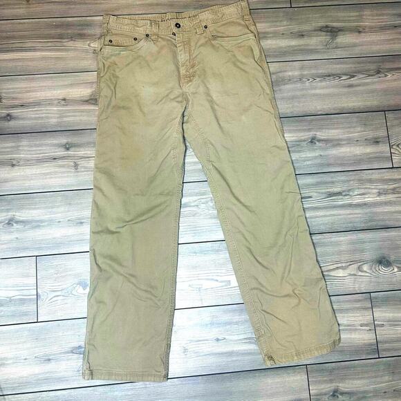 Prana Cargo Khaki Distressed Size 36x32 Beige Worker - Picture 1 of 10